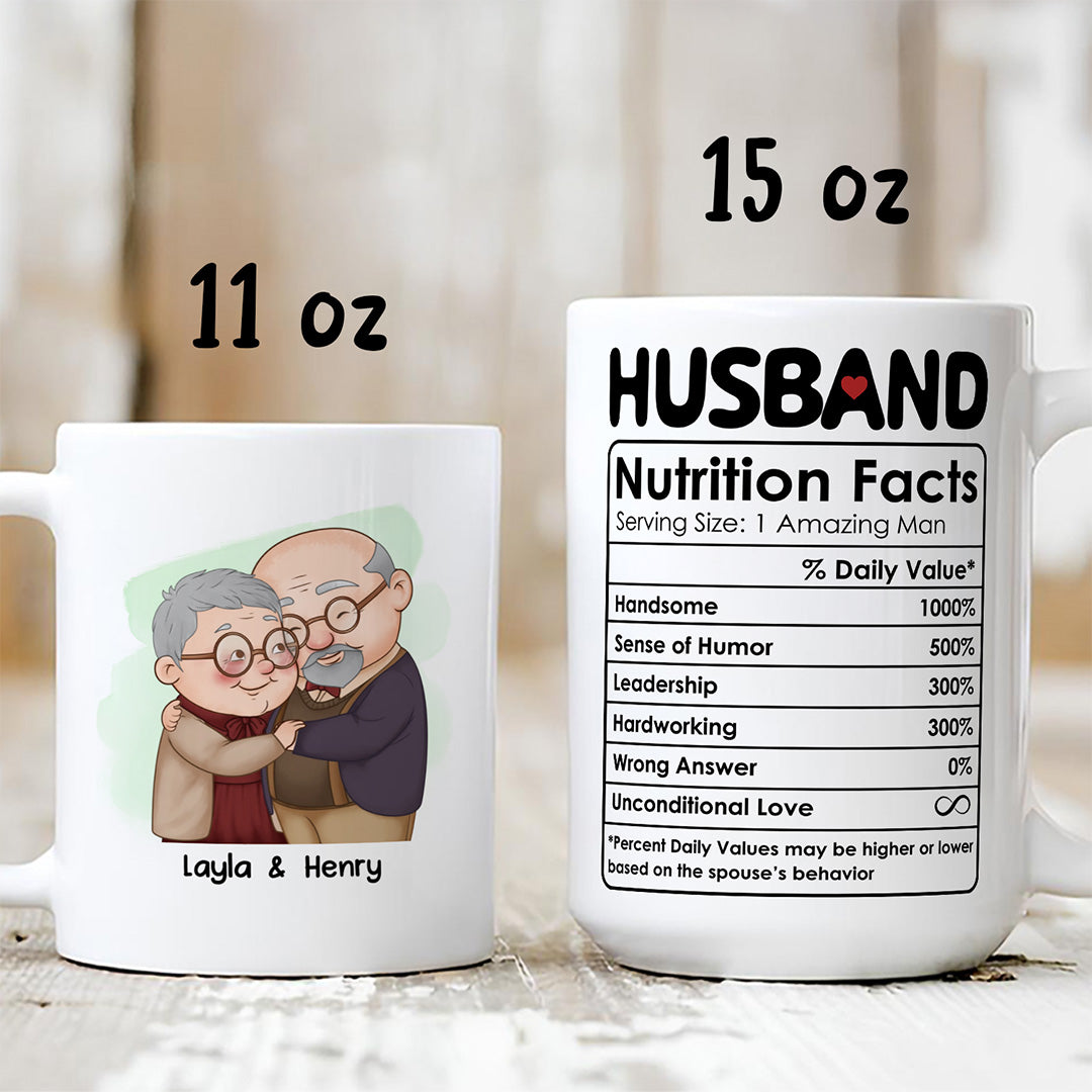 UPST51 Husband Nutrition Facts - Personalized White Mug Accent Mug