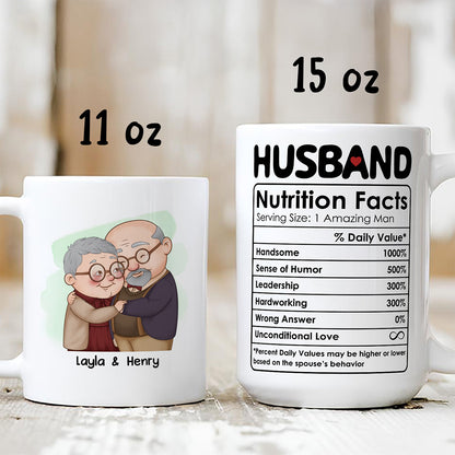 UPST51 Husband Nutrition Facts - Personalized White Mug Accent Mug