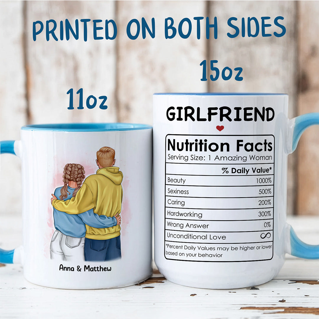 UPST52 Husband Nutrition Facts - Personalized White Mug Accent Mug
