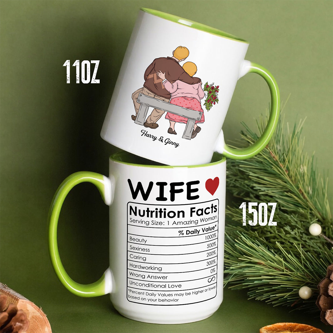 UPST53 Husband Nutrition Facts - Personalized White Mug Accent Mug