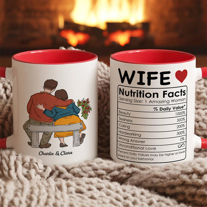 UPST53 Husband Nutrition Facts - Personalized White Mug Accent Mug