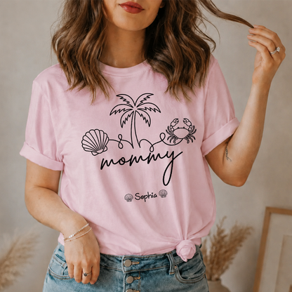 VPST62 Grandma Mom Beach Vibe - Personalized T-shirt Hoodie