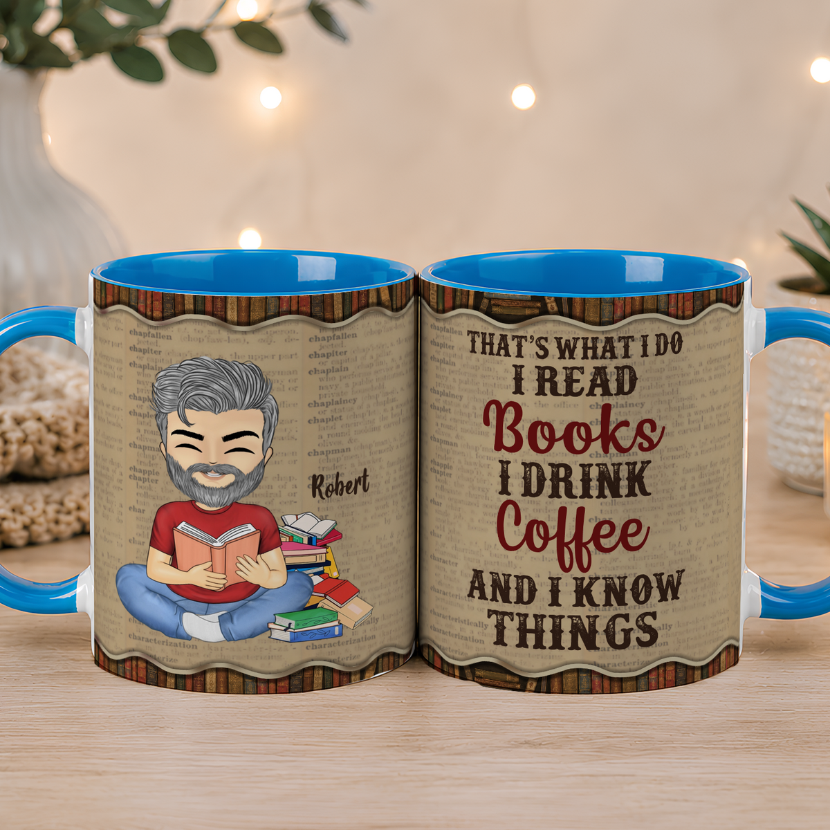 APST09 Just A Girl Who Loves Books - Personalized White Mug Accent Mug