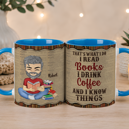 APST09 Just A Girl Who Loves Books - Personalized White Mug Accent Mug