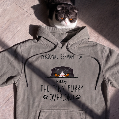 MPST08 Personal Servant Of The Tiny Furry Overlords - Personalized T-shirt Hoodie