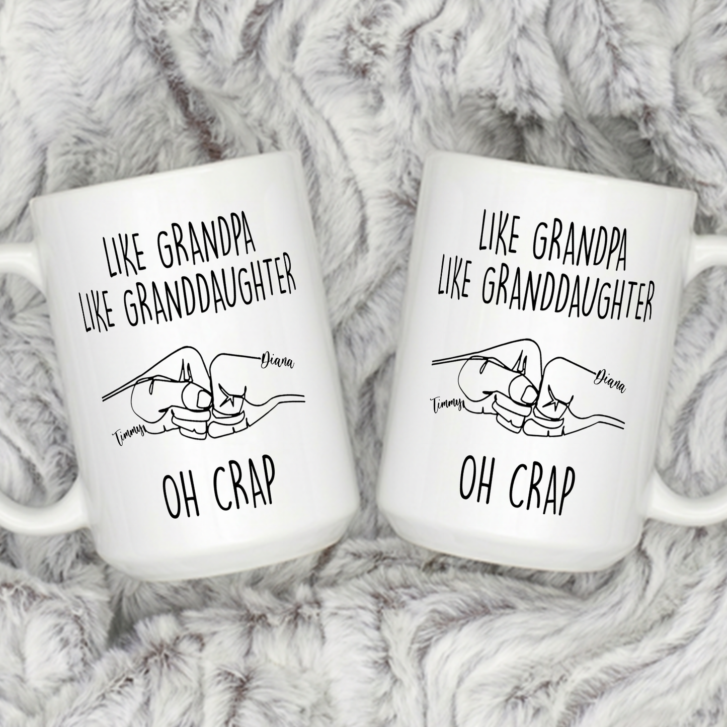 VPST13 Like Father Like Daughter Oh Crap - Personalized Mug