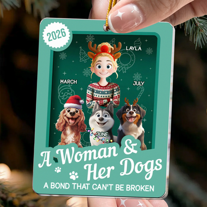 PSTG14 A Girl And Her Dog A Bond That Can't Be Broken - Personalized Acrylic Ornament