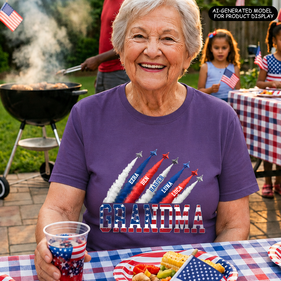 VPST29 American Flag Mom Mama - Personalized T-shirt Hoodie