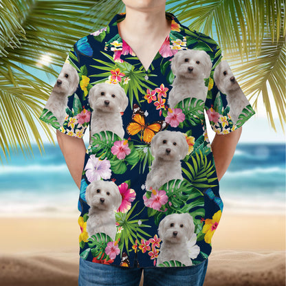 PSH15 Personalized Photo Upload Cat Dog Lover - Custom Hawaiian Shirt
