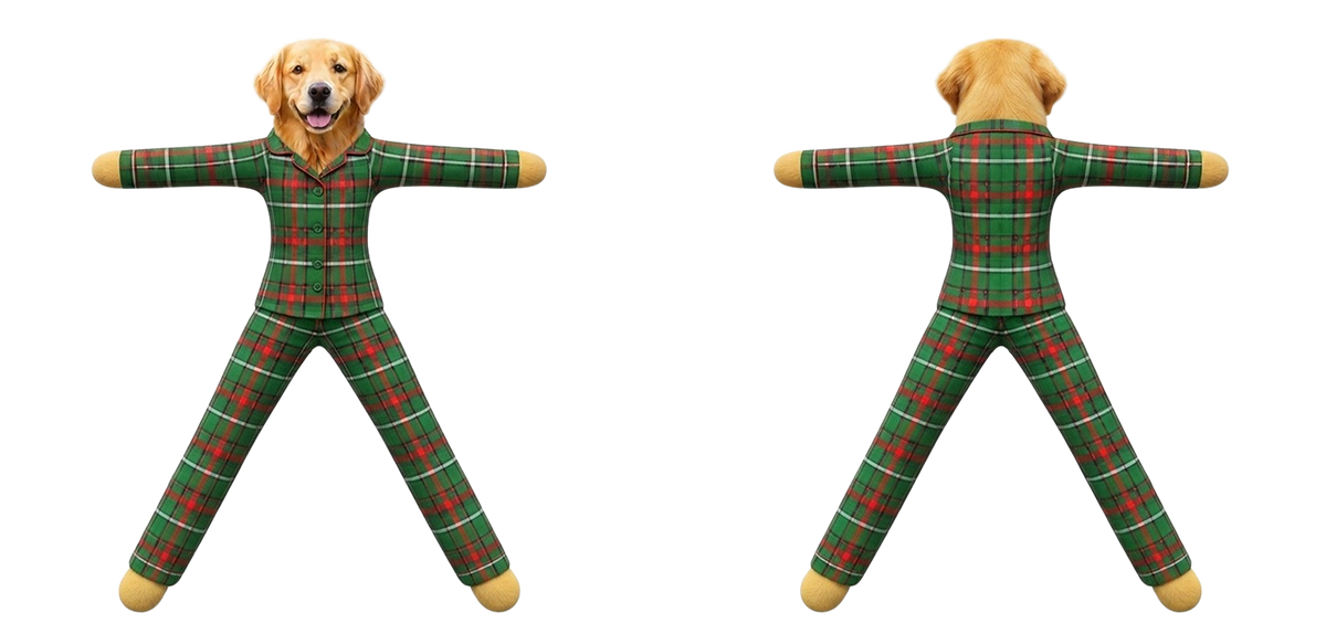 PST261 Merry Christmas Funny Pajamas - Personalized Poseable Plush Doll