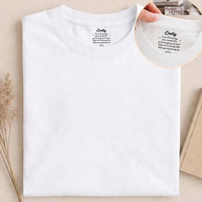 PST251 You Are An Amazing Mother From your Husband & Kid - Personalized Inside Neck Print T-Shirt