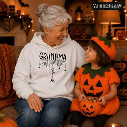VPST54 Grandma Halloween Spiderweb - Personalized T-shirt Hoodie