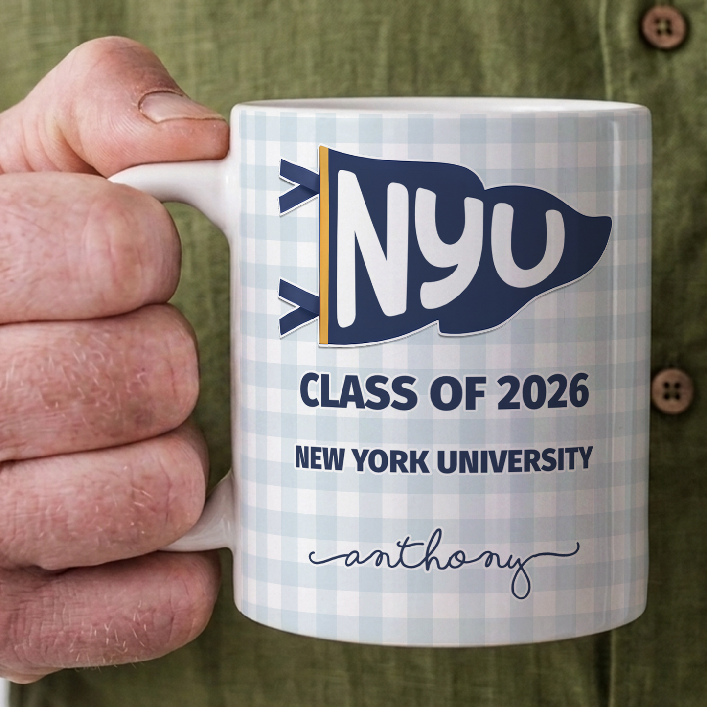 VPST60 Class Of Back To School Pennant Flag - Personalized White Mug Accent Mug