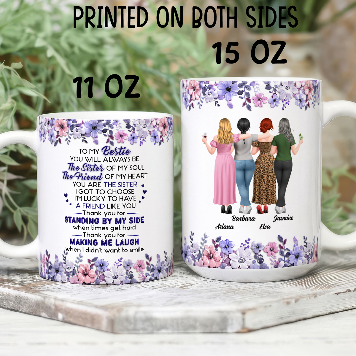 VPST78 The Sister Of My Soul The Friend Of My Heart - Personalized White Mug Accent Mug