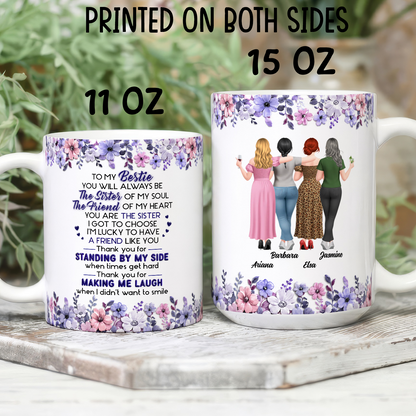 VPST78 The Sister Of My Soul The Friend Of My Heart - Personalized White Mug Accent Mug