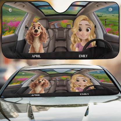 PSTC03 Dog Dad Mom - Personalized Custom Car Sunshade