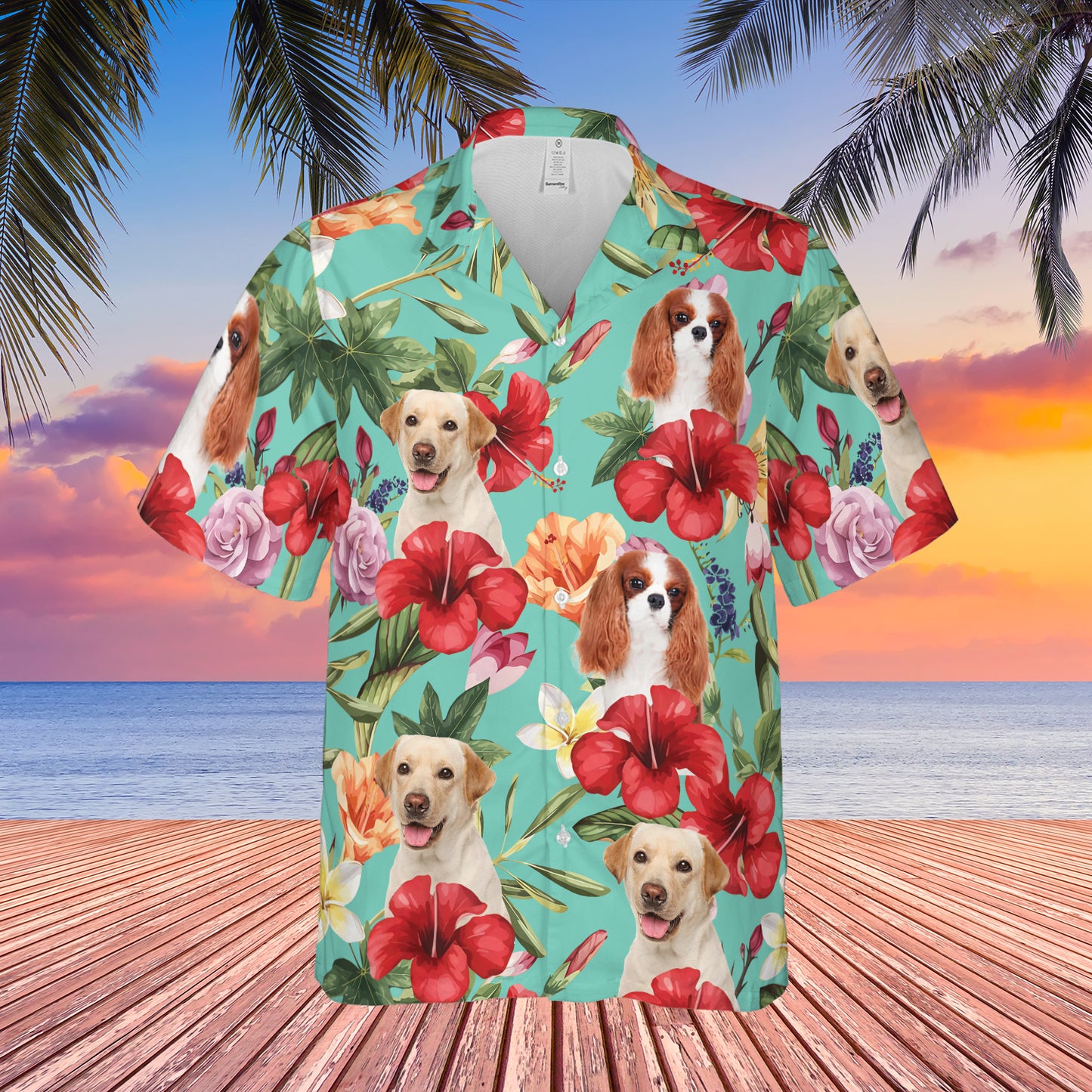 PSH14 Personalized Photo Upload Cat Dog Lover - Custom Hawaiian Shirt