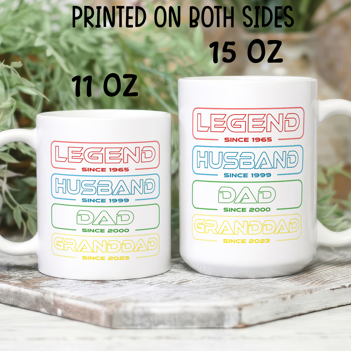 VPST16 Legend Husband Dad Grandpa  - Personalized White Accent Mug
