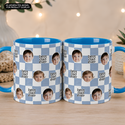VPST39 Photo Upload Best Dad Best Mom Ever - Personalized White Mug Accent Mug