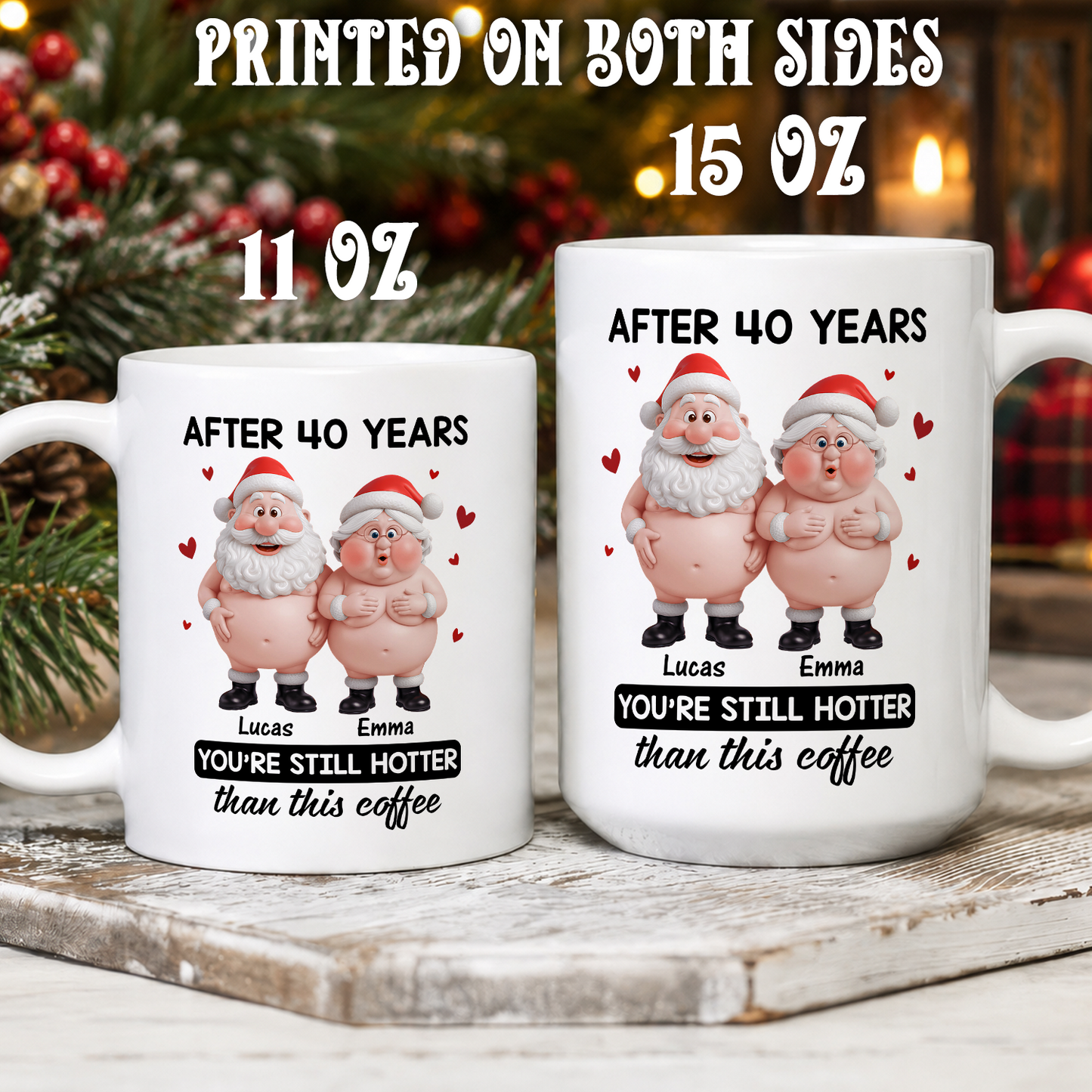 VPST55 You're Still Hotter Than This Coffee Christmas Couple Funny - White Mug Accent Mug