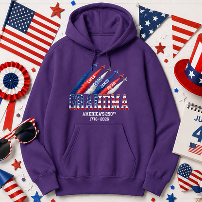 VPST29 American Flag 250th Anniversary Mama - Personalized T-shirt Hoodie