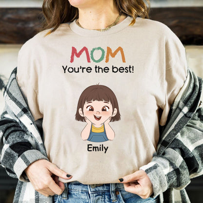 PST194 Mom Dad You're The Best - Personalized T-shirt Hoodie