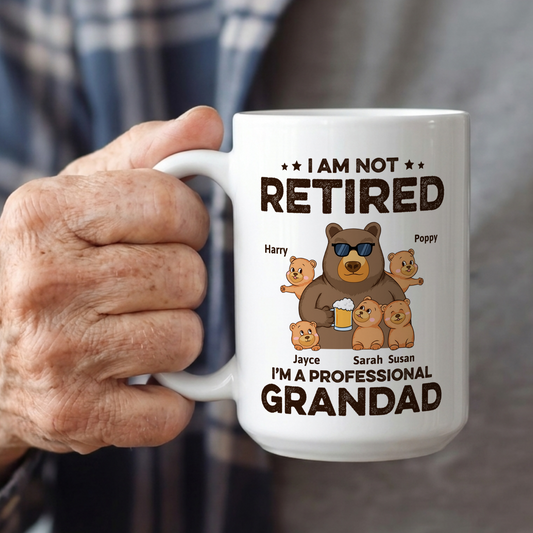 VPST05 I'm Not Retired I'm A Professional Grandpa - Personalized White Mug Accent Mug