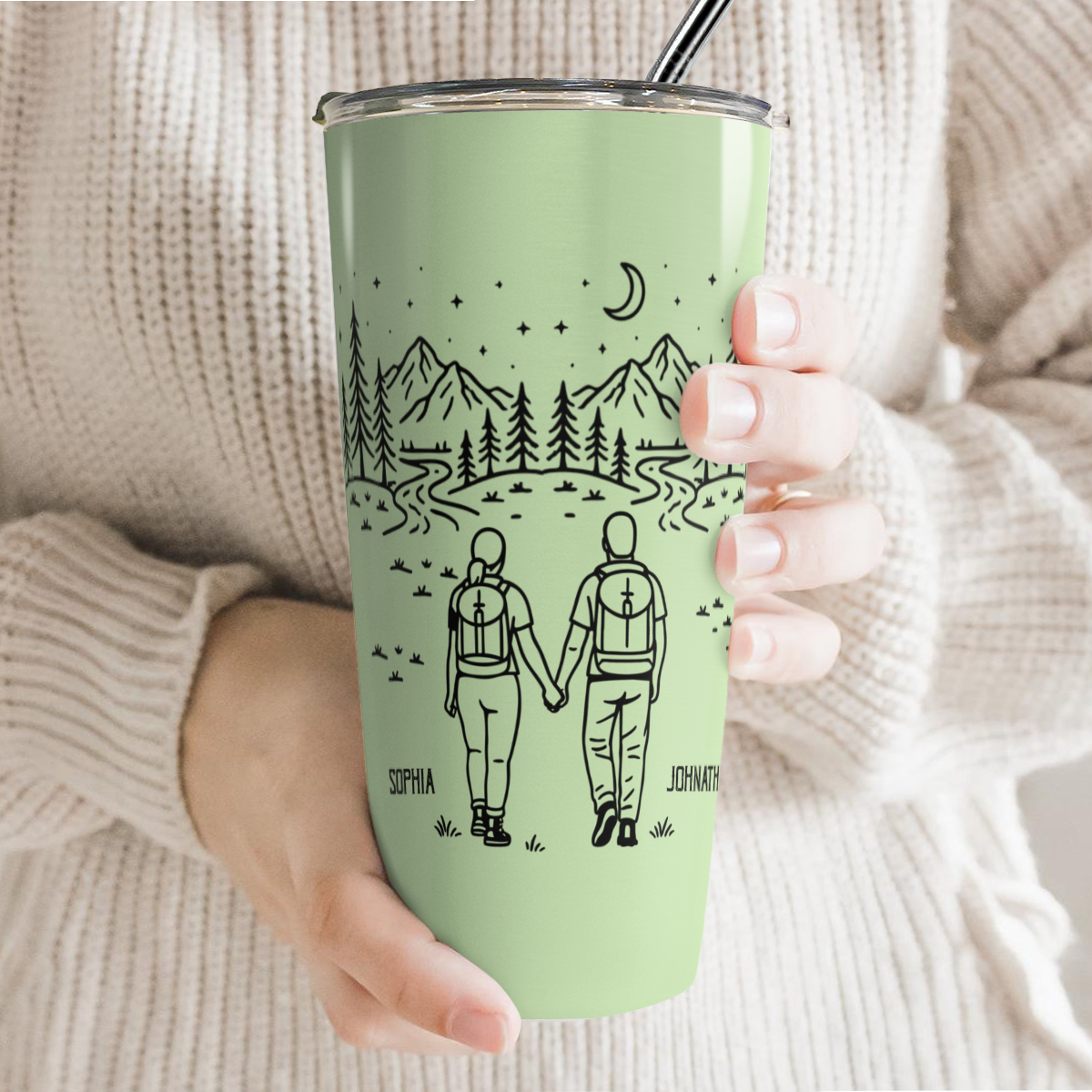UPST81 Adventure Is Better When We're Lost Together - Personalized Custom Tumbler