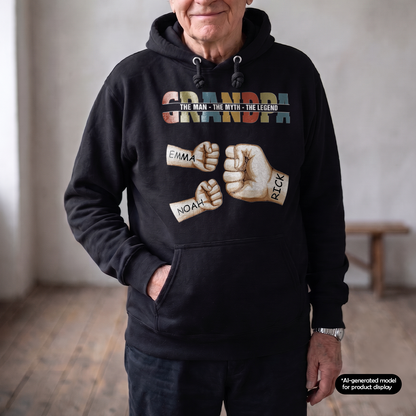 MPST02 Dad The Man The Myth The Legend - Personalized T-shirt Hoodie