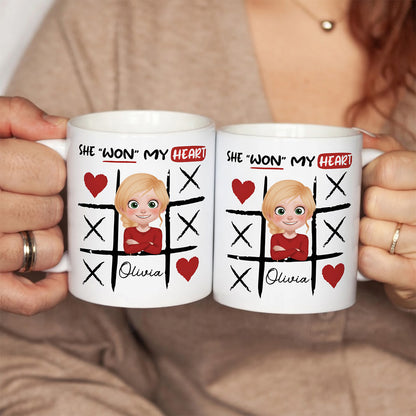 UPST66 You Won My Heart - Personalized White Mug Accent Mug