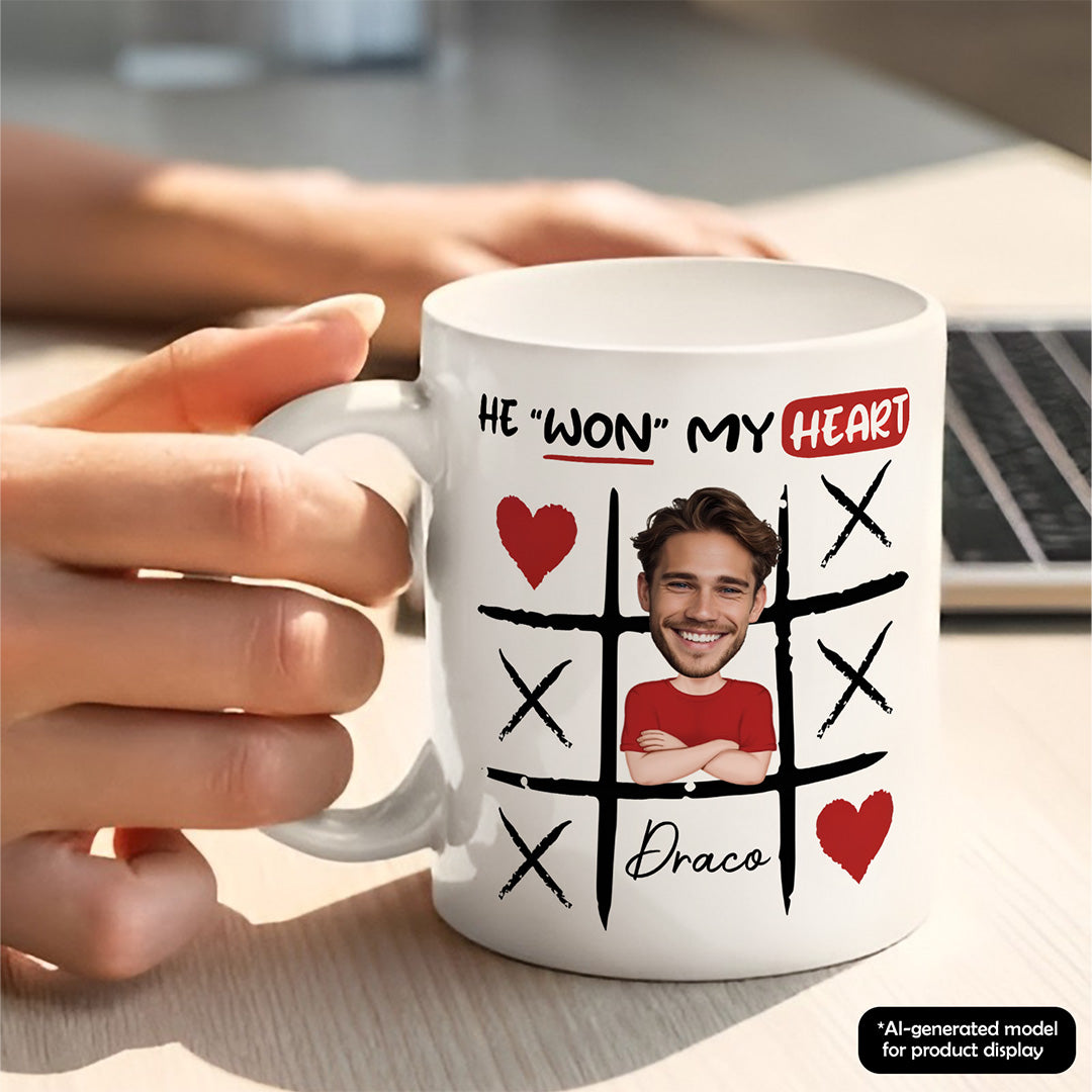 UPST66 You Won My Heart - Personalized White Mug Accent Mug