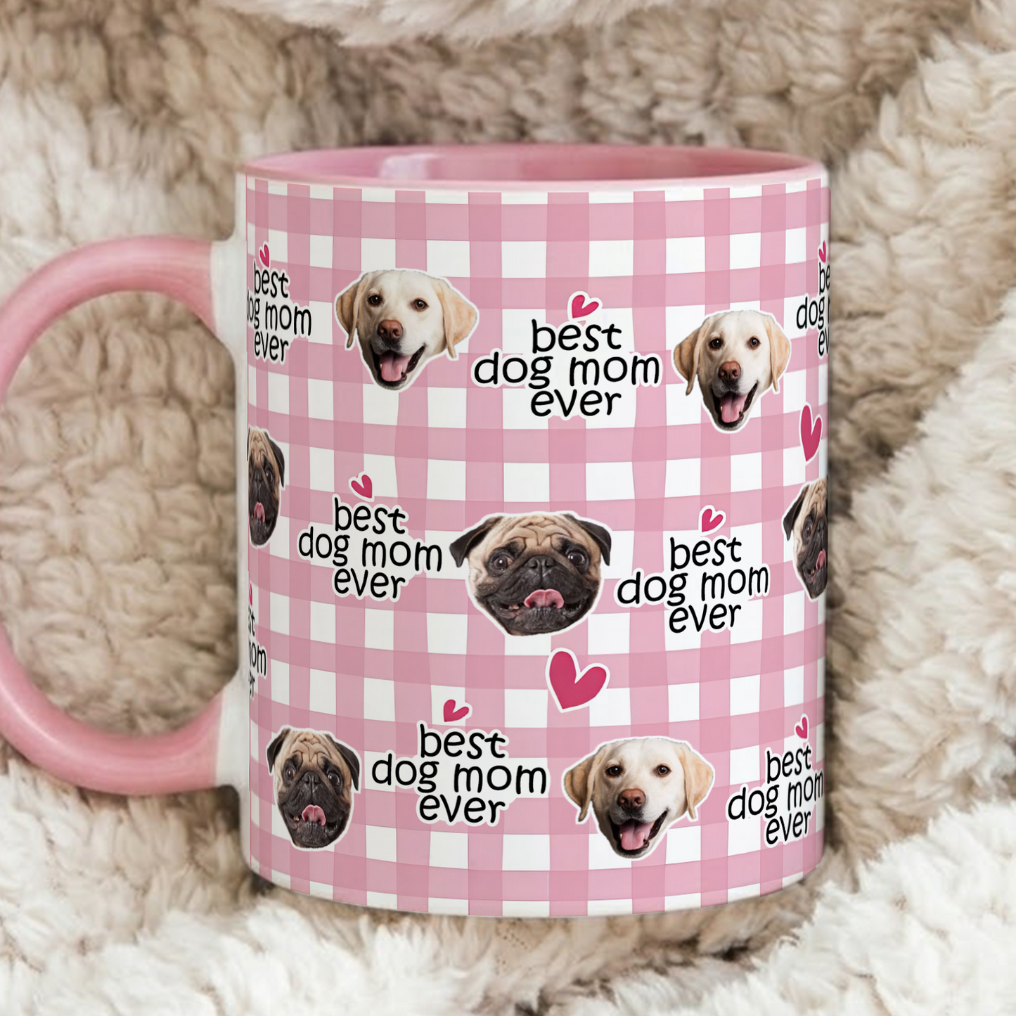 VPST40 Photo Upload Best Dog Dad Mom Ever - Personalized White Mug Accent Mug