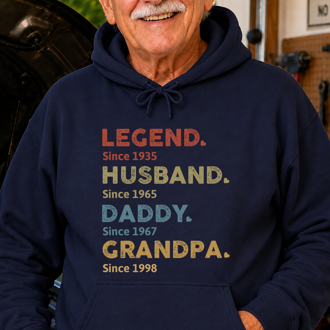 VPST09 Legend Husband Dad Grandad - Personalized Custom T-shirt Hoodie