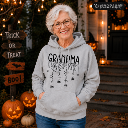 VPST54 Grandma Halloween Spiderweb - Personalized T-shirt Hoodie