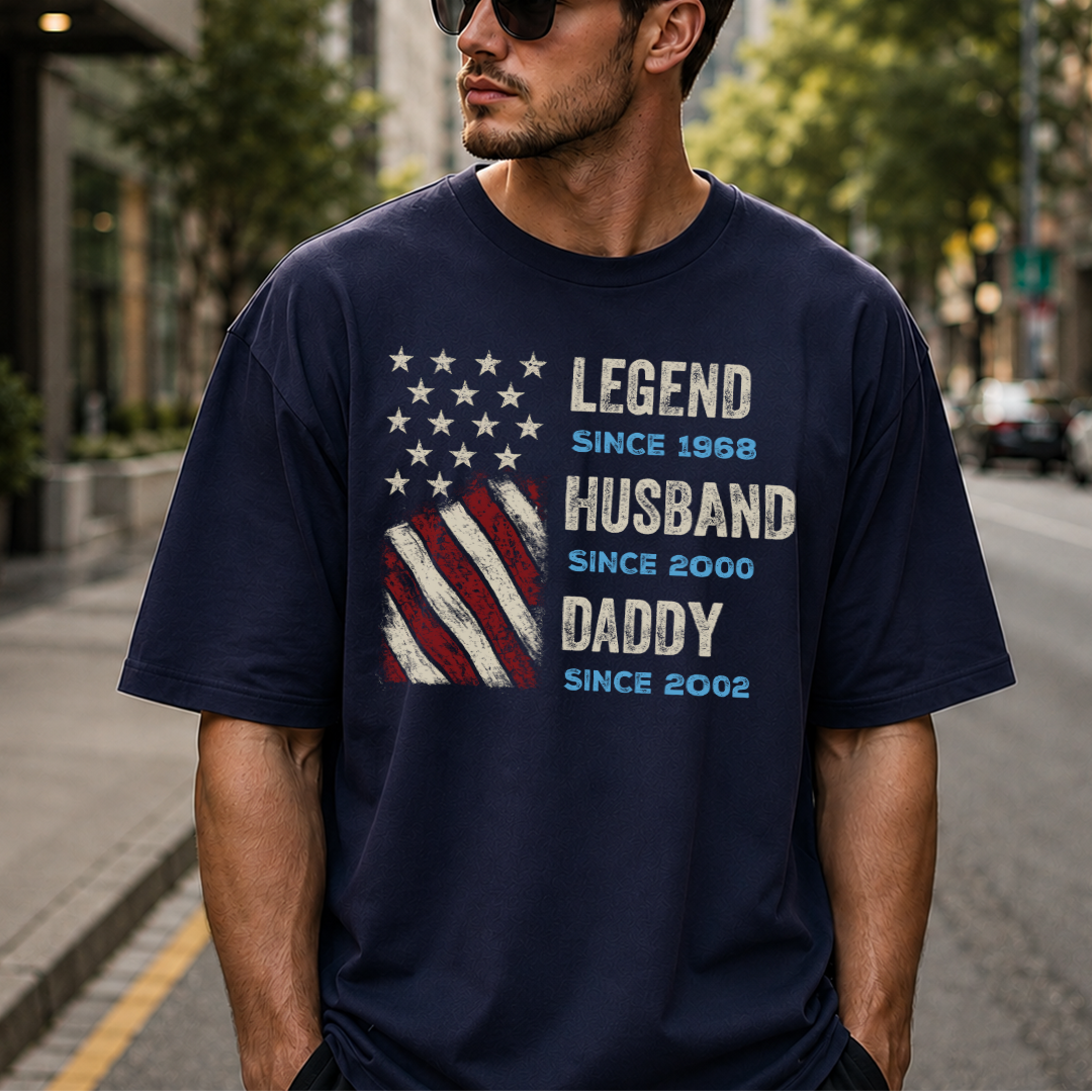 VPST27 Legend Husband Daddy Grandpa - Personalized T-shirt Hoodie