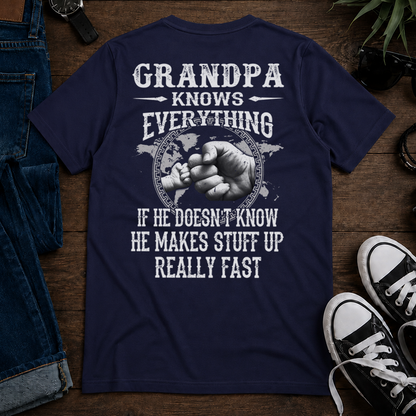 VPST19 Grandpa Knows Everything - Personalized T-shirt Hoodie