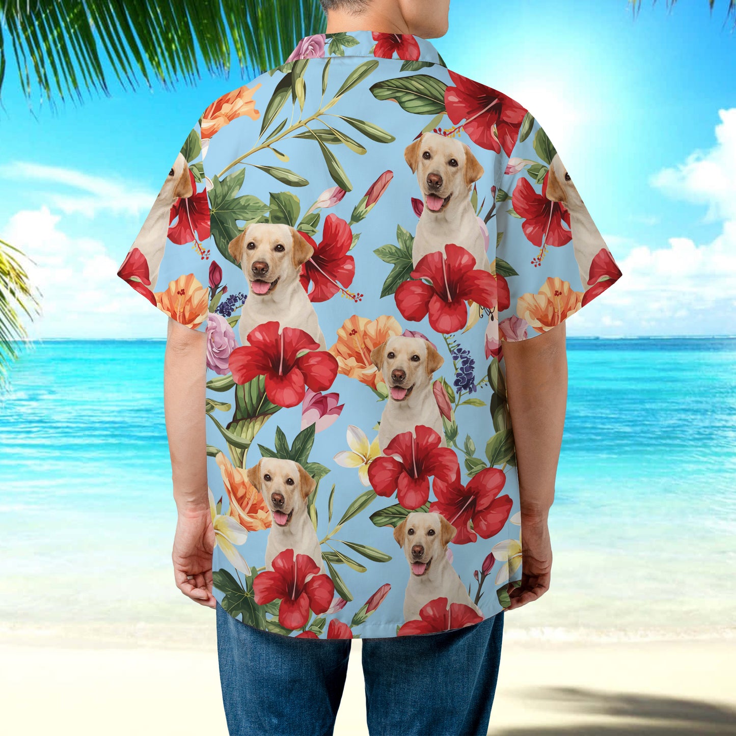 PSH14 Personalized Photo Upload Cat Dog Lover - Custom Hawaiian Shirt