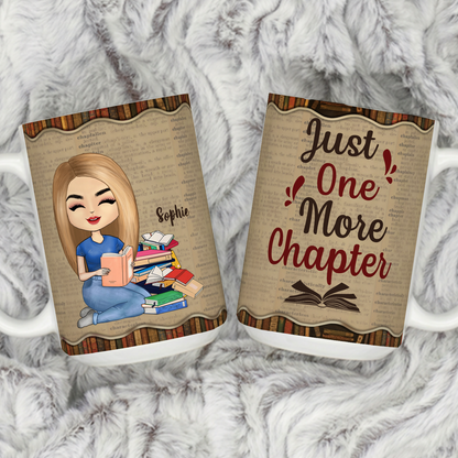 APST09 Just A Girl Who Loves Books - Personalized White Mug Accent Mug