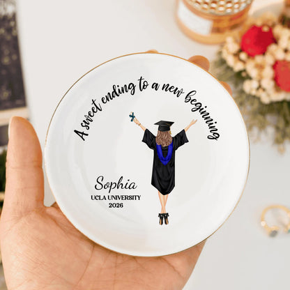 PSD06 A Sweet Ending To A New Beginning - Personalized Custom Jewelry Dish