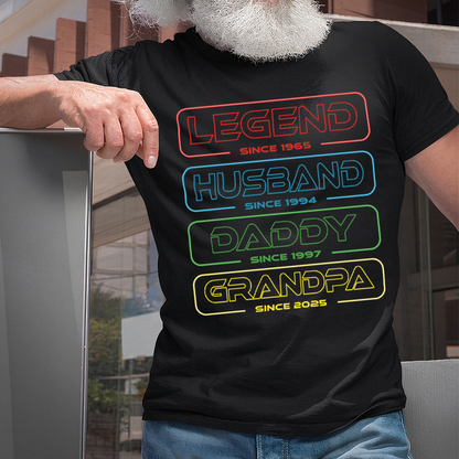 VPST16 Legend Husband Dad Grandpa - Personalized Custom T-shirt Hoodie