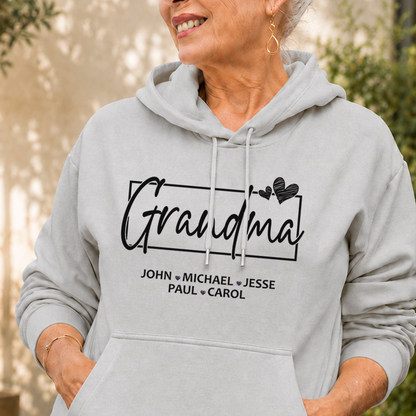 VPST48 Grandma Mom Kid Names - Personalized T-shirt Hoodie