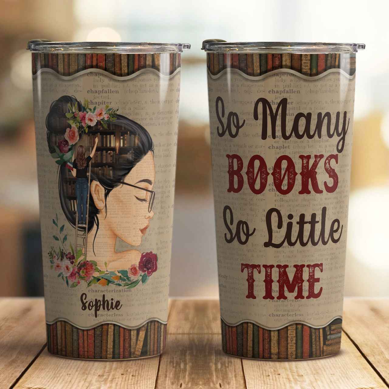 APST10 Just A Girl Who Loves Books - Personalized Custom Tumbler