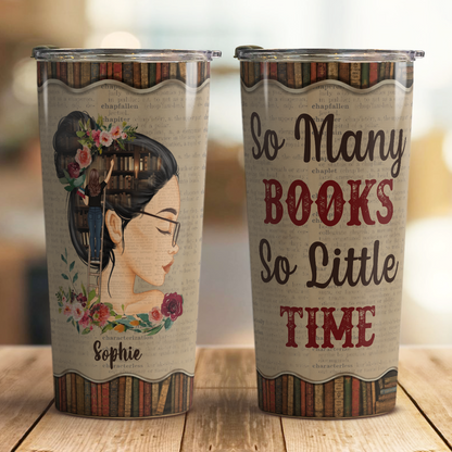 APST10 Just A Girl Who Loves Books - Personalized Custom Tumbler