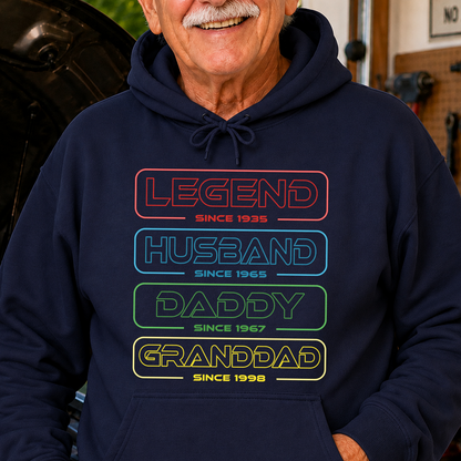 VPST16 Legend Husband Dad Grandpa - Personalized Custom T-shirt Hoodie