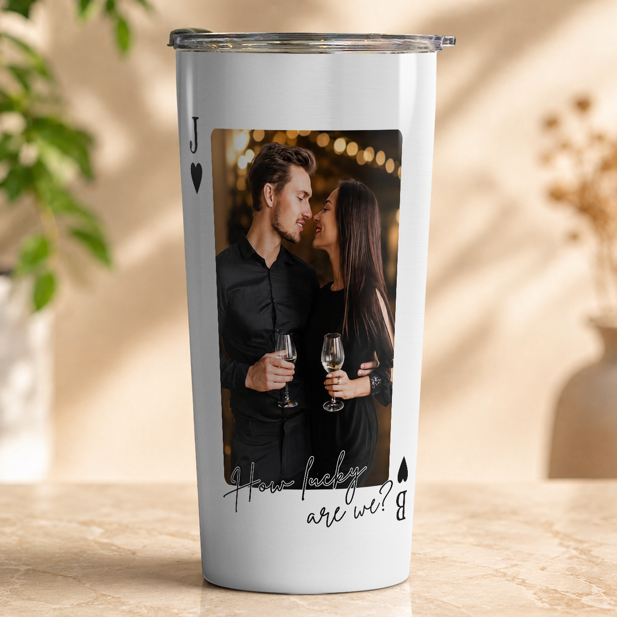 VPST63 King & Queen Of Heart Playcard - Personalized Custom Tumbler