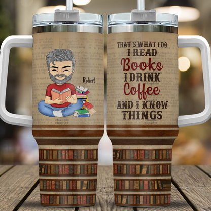 APST09 Just A Girl Who Loves Books - Personalized Custom Tumbler