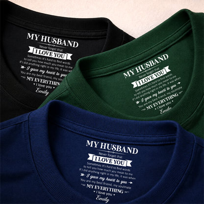 PST248 My Soulmate My Eveything I Love You - Personalized Inside Neck Print T-Shirt