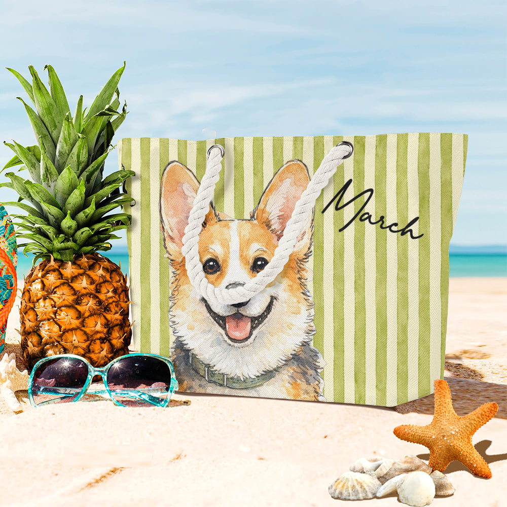 PST236 Photo Upload Pet's Lover - Personalized Beach Bag
