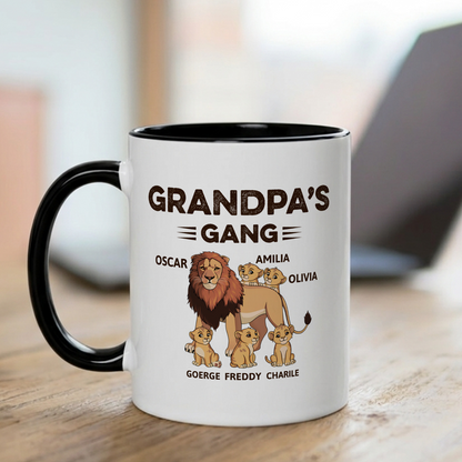 VPST06 Daddy's Gang - Personalized White Mug Accent Mug