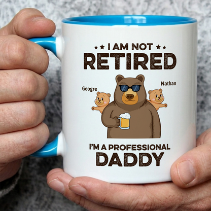 VPST05 I'm Not Retired I'm A Professional Grandpa - Personalized White Mug Accent Mug